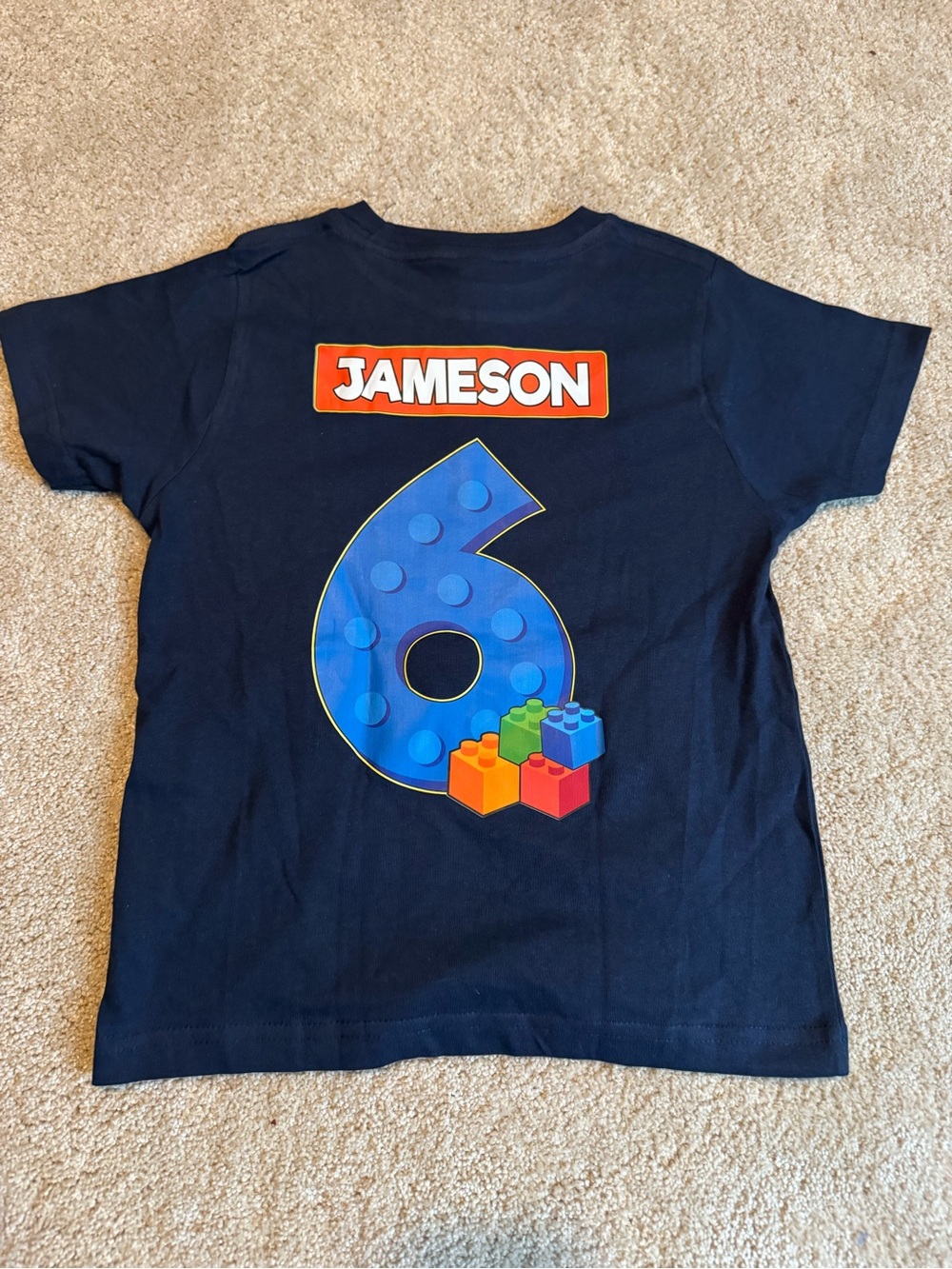 Jameson Kids Navy Birthday Number 6 Tee